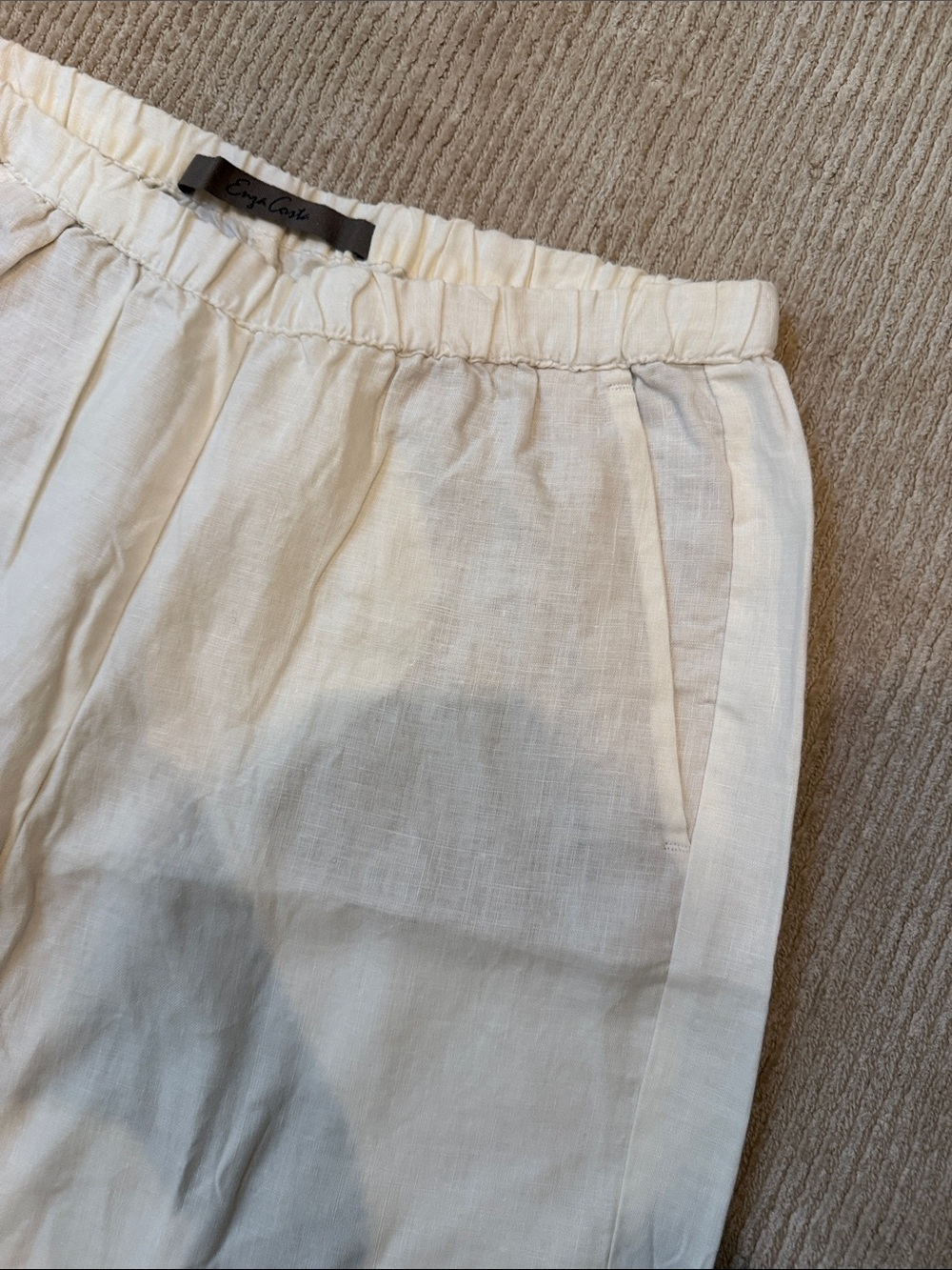 Enza Costa Linen Everywhere Pant Undyed White Size 2/M - Picture 8 of 13
